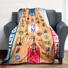 1pc Basketball Teams Flannel Blanket, Soft Skin Friendly with Digital Printing, Various Sizes Available for Family, Friends, Birthday