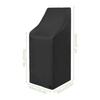 Chair Patio Furniture Covers Adjustable Foldable Large Outside Furniture Protection Deck Porch Chair Cover For Balcony Lawn