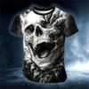 Sommarherr T-shirt med 3D-tryck Rundhalsad Mode Mångsidig Andningsbar Trend Casual