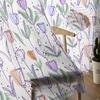 Spring Flowers Plant Tulips Voile Sheer Curtains For Living Room Window Chiffon Tulle Curtain Kitchen Bedroom Drapes Home Decor