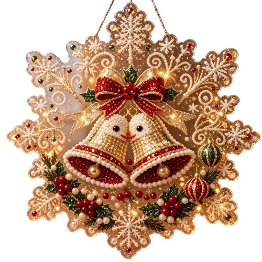 Christmas Acrylic Ornament Hanging Decoration for Tree, Window, Home Holiday Decor