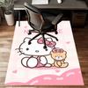 Custom HelloKitty Mat Personalized Name, Polyester Washable Indoor Entryway Rug, Gift for Christmas, Easter, Thanksgiving Day
