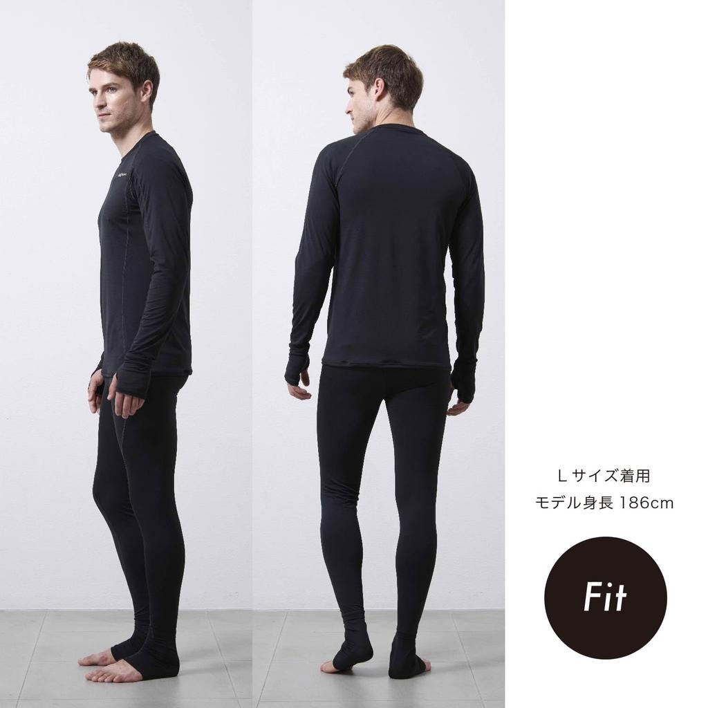 Nishikawa Air Recovery Sleep Techwear Recovery Made in PS44130063 Top, Men's, XXL, Wear, Japan, Black,