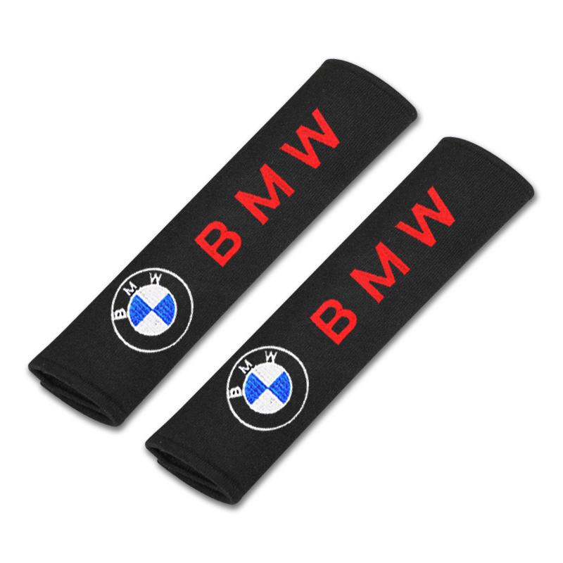 

2025 Hot 1/2pcs Car Headrest Cover Auto Seat Cover Head Neck Rest Pillow for BMW Performance M Power X1 X5 X7 Accessories