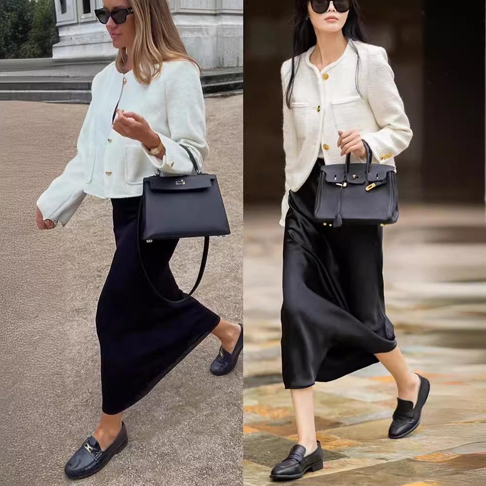 

Женская модная атласная однотонная плиссированная юбка-миди, винтажная средняя эластичная талия, женские шикарные женские юбки