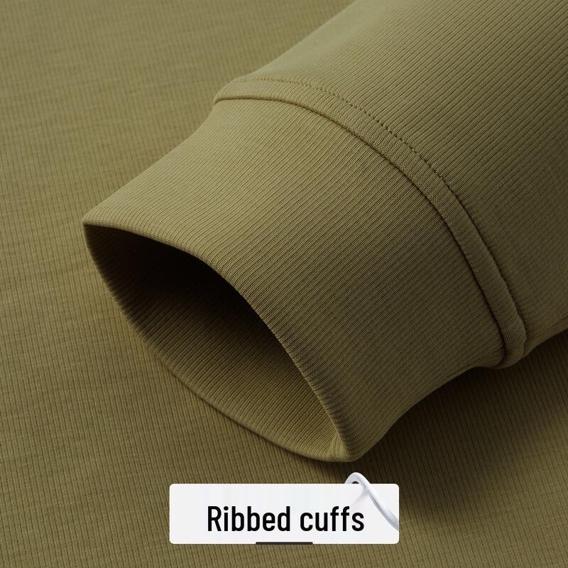 FORTEI Men's Long-Staple Pique Cotton Round Neck Sweatshirt