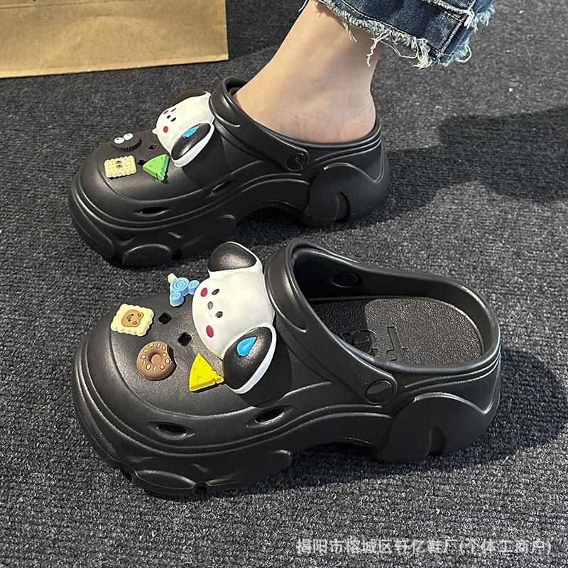 [] Cave shoes sandals women's summer wear heightened thick-soled non-slip beach baotou
