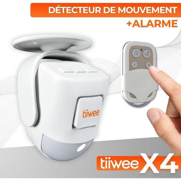 Alarme à détecteur de mouvement Tiiwee X4 avec sirène intégrée de 120 dB