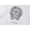 W344 CHROME HEARTS 2025 Verano Nueva Camiseta de Algodón de Alta Calidad con Cuello Redondo Suelta de Talla Grande para Hombre y Mujer Camiseta para Pareja