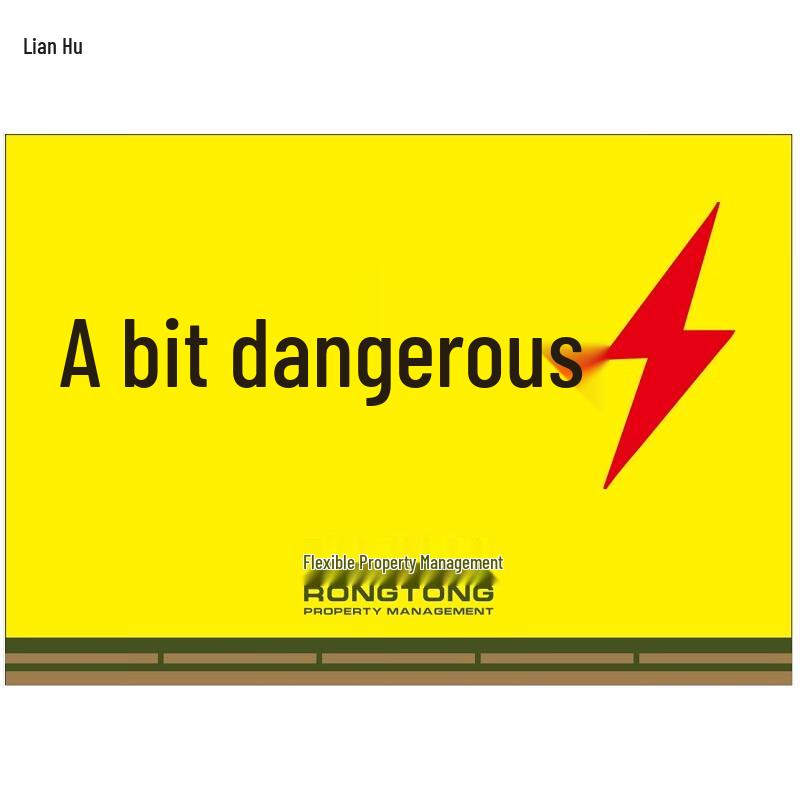 Reflective Electric Hazard Warning Sign