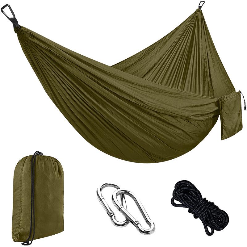 Portable Nylon Parachute Camping Hammock Swing Chair (Single/Double)