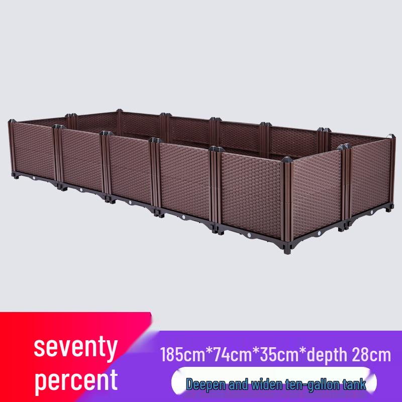 Thickened Plastic Vegetable & Flower Planter Box for Balcony, Indoor, Terrace, or Courtyard