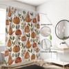 1pc Harvest Festival Autumn Pumpkin Print Waterproof Shower Privacy Hanging Curtain 12 Hook Multiple Sizes Machine Washable