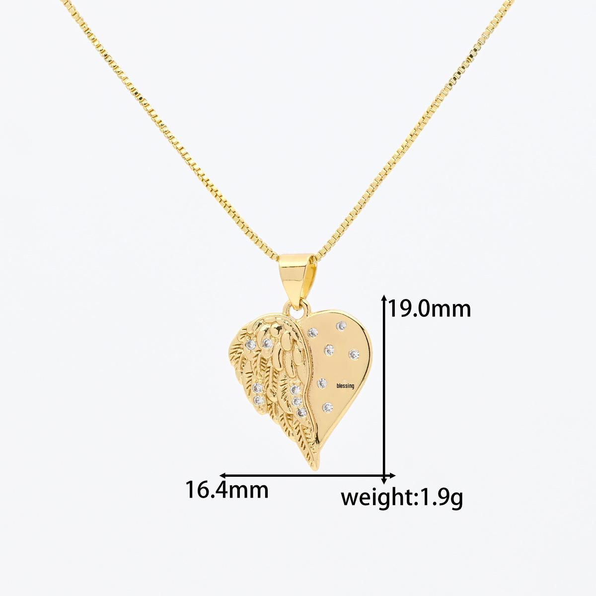 Elegant Gold-Plated Heart Pendant Necklace for Women Pendant Only