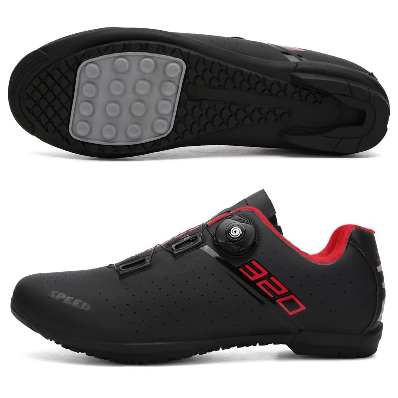 New Cycling Shoes Men's Self-locking Racing Road Cycling Sports Shoes Lockless Training Shoes Women's SPD Cleats Cycling Shoes