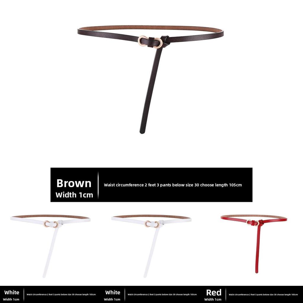 Leather Skinny Waist Belt With Metal Clasp For Fashion Dresses And Jackets