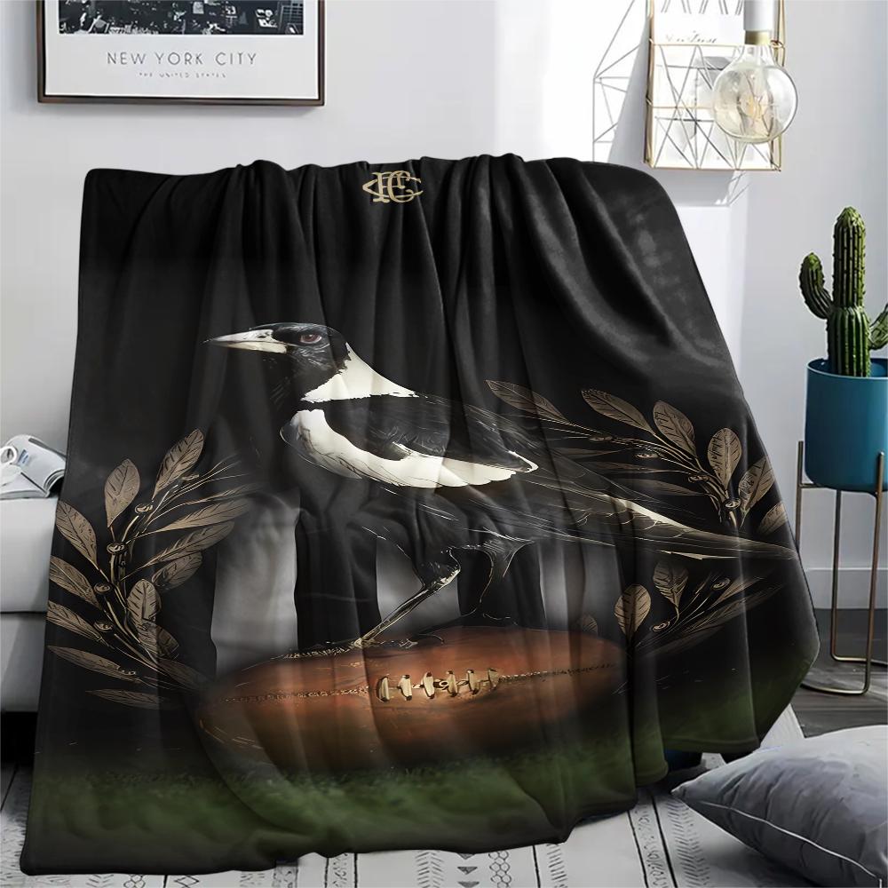 Crow Logo Team Print Flannel Blanket,High quality Comfortable for All Seasons,Home Decor,Warmth and Comfort,Perfect for Christmas Gifts