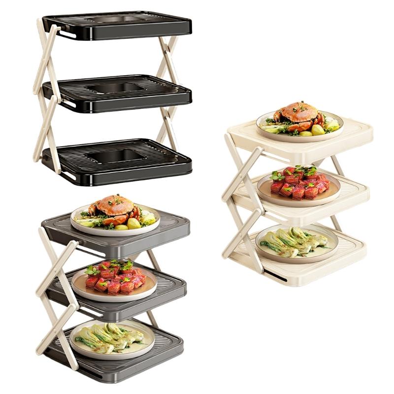 Platzsparender ABS-Küchenregal mit herausnehmbaren Ebenen, ideal zur Organisation von Gewürzen, Gewürzen und Utensilien