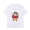2026 Summer Comic Form Crayon Shinchan Image 100 Cotton Printed Oversize Casual Tshirt Adult Children Parentchild Top y2k