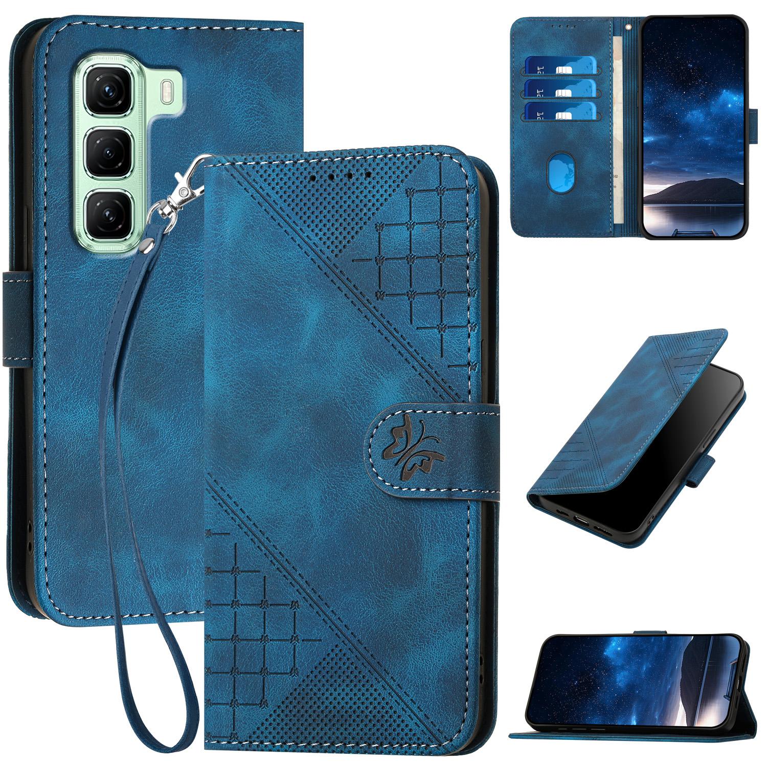 

YX0080 For Infinix Hot 50 4G Case Butterfly Imprint Leather Wallet Phone Cover A