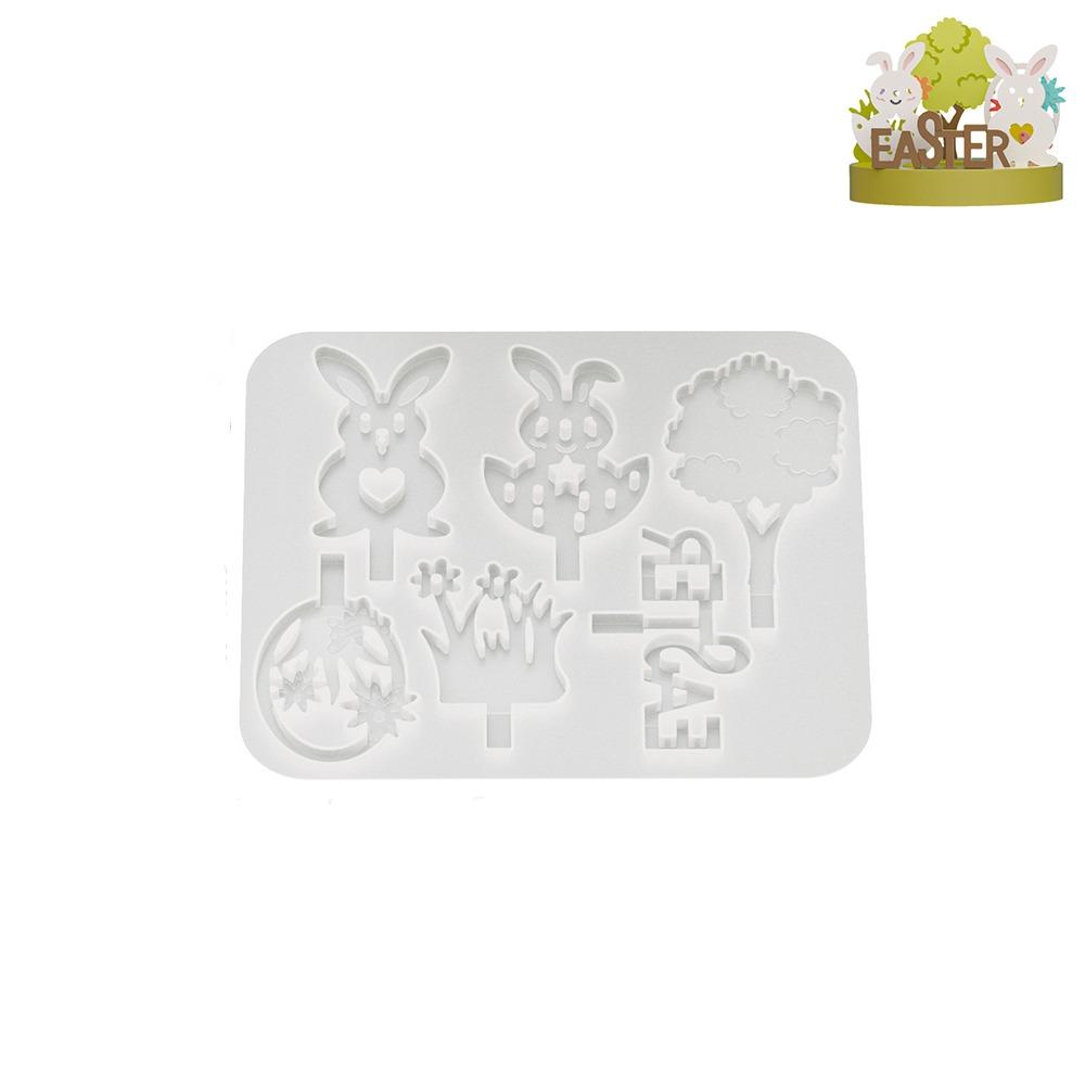 

Flexible Easter Candle Holder Mold Heat Resistant DIY Decor Mold Silicone Insert Mold Home Gift Style E