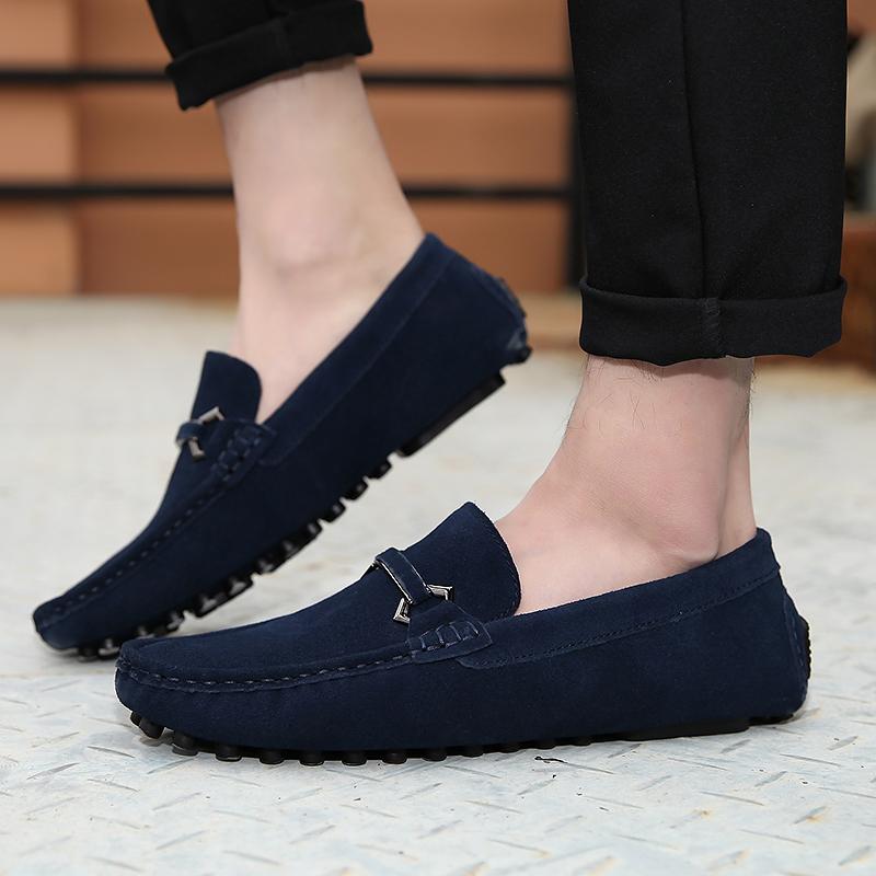 Fashion Leather Men Fashion Business Shoes New Men Loafers Lightweight Mens Slip on Shoes 2024 Handmade All-match for Men Driving Shoes