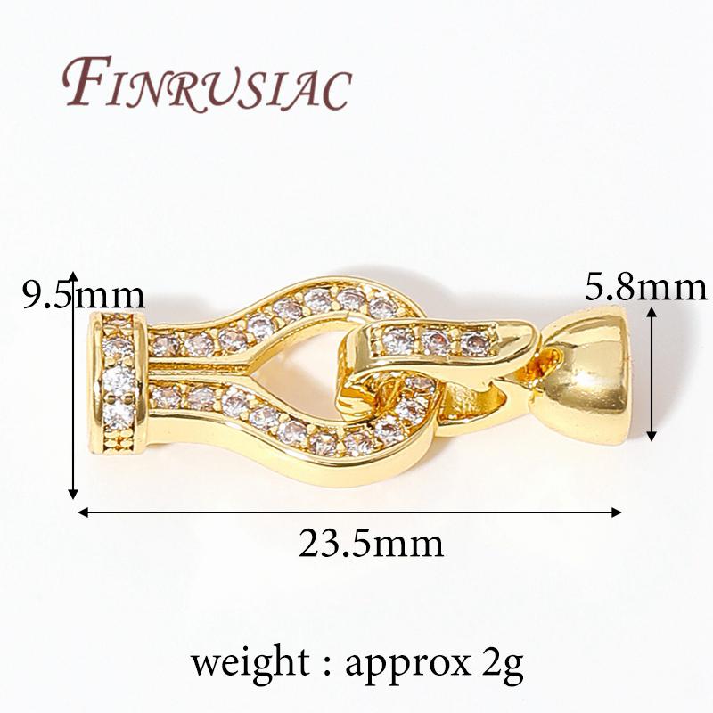 1-3Pcs/Lots Locks For Jewelry 18K Real Gold Plated Clasp For Bracelet,DIY Jewelry Making Supplies,Necklace Clasps Fasteners