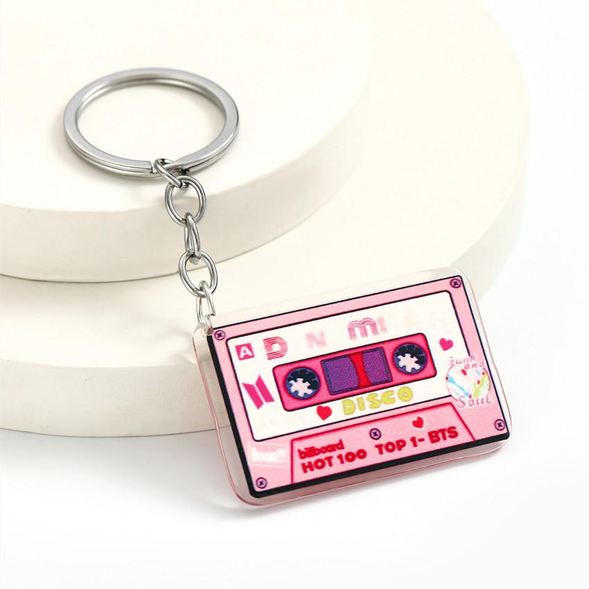 

Ретро Музыка Английский Алфавит Лента Подвеска Автомобильный Брелок Цветной Акриловый Брелок Аксессуары Сумка Подвеска Подарок