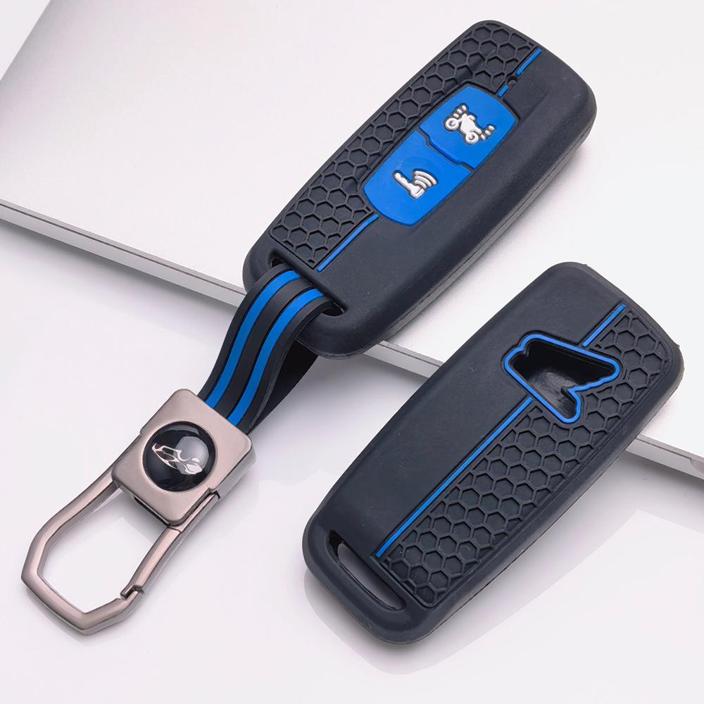 Silicone Motorcycle Key Fob Cover for Honda PCX125 PCX150 PCX160 ADV150 with Keychain Honeycomb Texture Shockproof Motorcycle Remote Key Protector