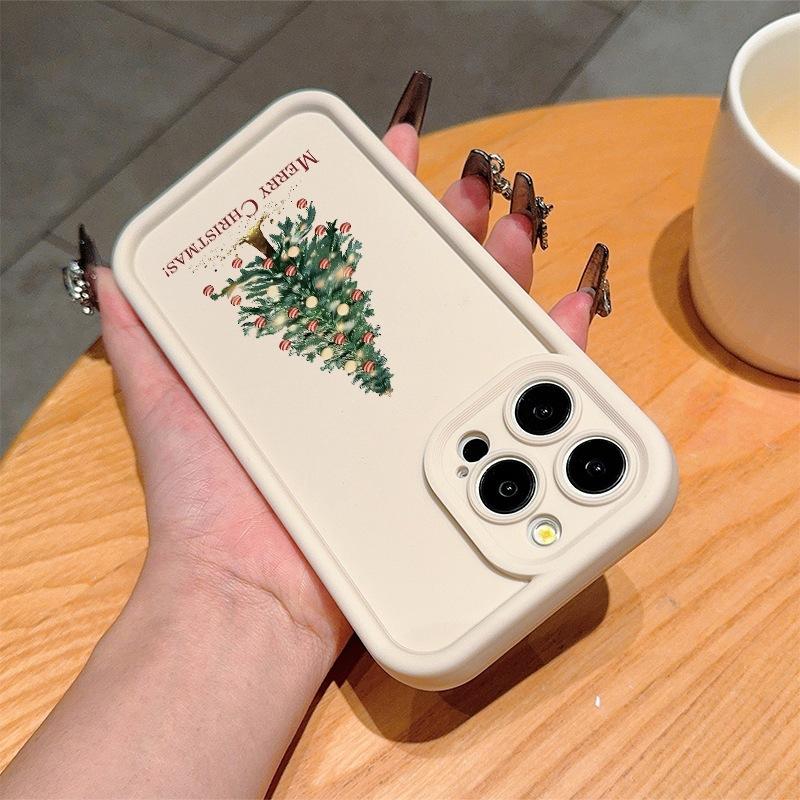Lantern Christmas Tree for iPhone15promax Mobile Phone Case 14/16 Apple 13 All-inclusive Edge 11/12 Anti-drop