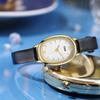 Small Coco Oval Disc Niche Light Luxury Simple Retro Premium Small Leather Quartz Watch