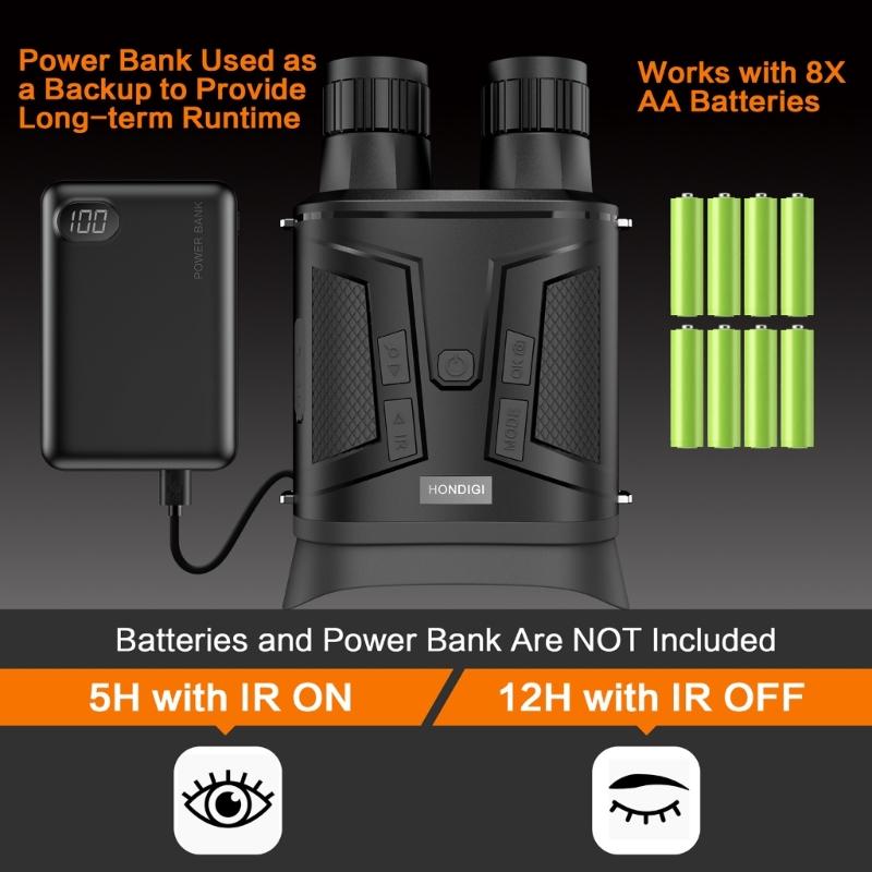 Light Weight Handheld Telescope with 4K Video Recording & Infraring Night Views for Camping Hiking and Dark Adventure