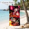 Dragon Ball Benutzerdefinierter Name Aufgedrucktes Strandtuch Personalisiertes Weiches Handtuch für Schwimmen Strand Reisen