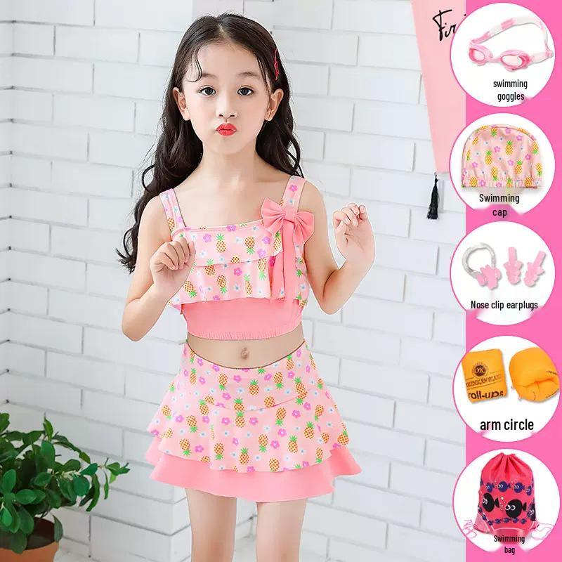 Girls' Split Swimsuit: Toddler To Big Kid Bikini - New Style for Hot Springs and Beachwear.