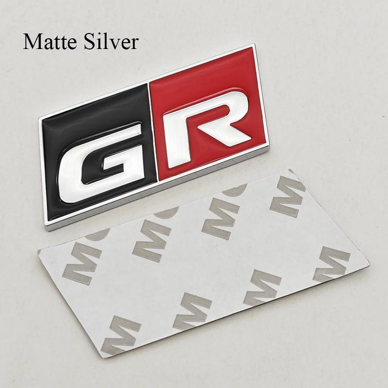 Adesivo Metallico 3D per Auto Logo GR SPORT Distintivo Laterale sul Parafango Emblema Griglia Anteriore Bagagliaio Posteriore Per Toyota Alphard Avensis Prius Crown Yaris