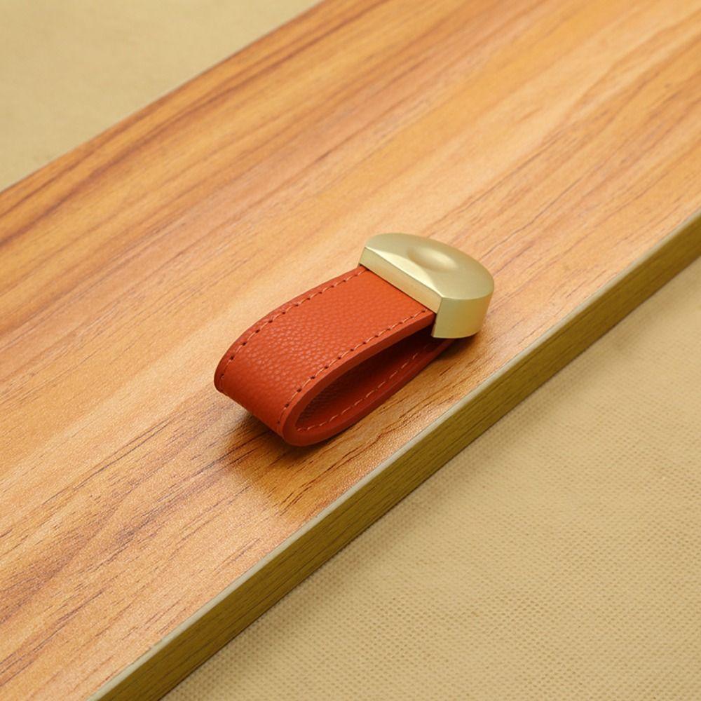 Soft Drawer Handle Brown Door Knobs Nordic Cabinet Pulls  Wardrobe