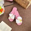 Fashion Comemore Summer Women's Flip-Flops Flowers Sweet Cute Multi-Color Slippers for Party Outdoor Vacation Indoor Home Flat Slides