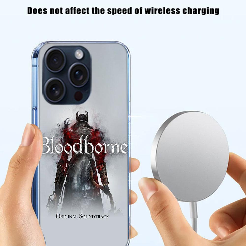 Game Bloodborne Capa Phone Case For Iphone 17 Air 16 Pro Max 15 12 Pro 14 Plus 17E 16E 11 13 Mini Cover Cases Fundas Cell Clear