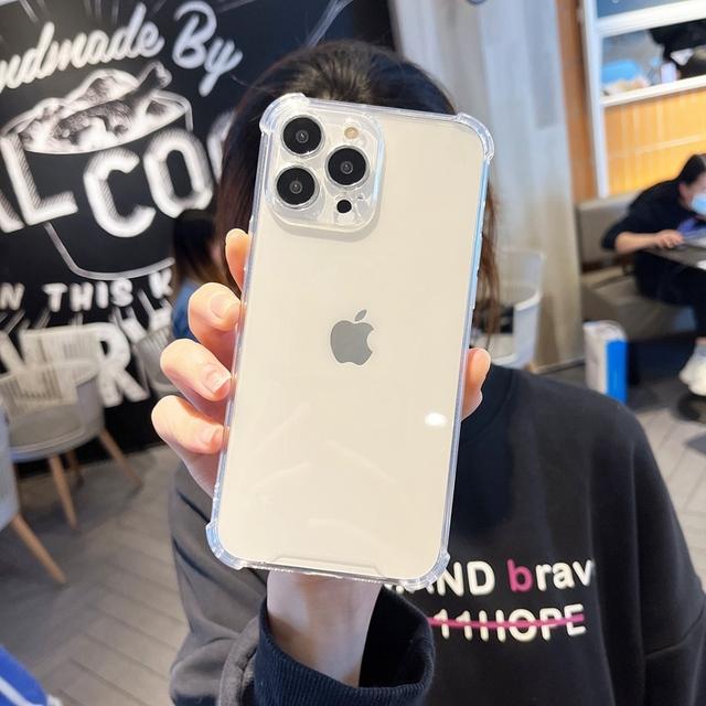 

Противоударный прозрачный чехол для телефона Iphone 13 12 11 Pro Max X Xr 7 8 Plus 13 11, прозрачный мягкий силиконовый бампер, задняя крышка For iPhone 13