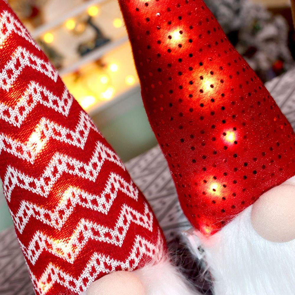 Mini Christmas Glowing Gnome Doll Cartoon Knitted Christmas Doll  Christmas