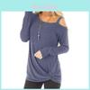 Fashionable Women Off One Shoulder Long Sleeve T Shirt Comfortable Casual Blouse Top