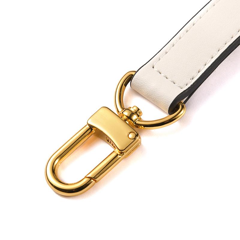 New Plain‑Textured Leather Wide Bag Strap Adjustable Replacement Shoulder Crossbody Belt Detachable Single Purchase Handbag Accessory