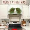 Christmas Wreath 24 Inch Festive Artificial Front Door Christmas Swag For Indoor Window Mantel Restaurant Wall Fence Dining Room