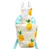 Reusable Pet Bird Diaper with Bowknot Comfort for Cockatiel Parrots Bird Nappy Flying Suit Pineapple Print