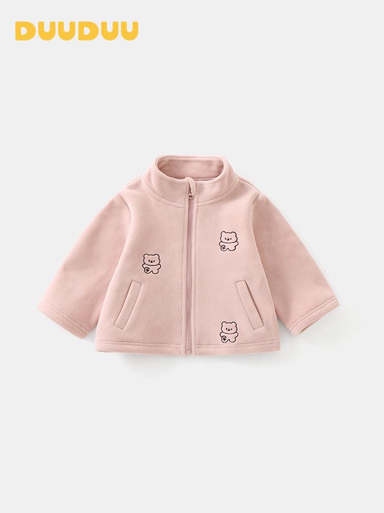 DUUDUU 2025 Korean Style Fleece-Lined Thermal Underwear for Children: Class A Autumn/Winter Baby Clothes