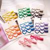 New 3pcs/set Colorful Love Heart Hair Side Clips Women Girl Hollow Bowknot Shaped Hair Clips Bangs Hairpins Kids Sweet Ornament