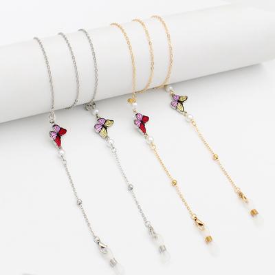 Glasses Chain Women Hanging Neck Butterfly Glasses Rope New Anti-drop Rope Simple Sunglasses Myopia Glasses Chain.
