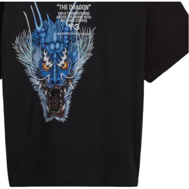 Men's adidas Y-3 T-Shirts Men's Black Crew Neck