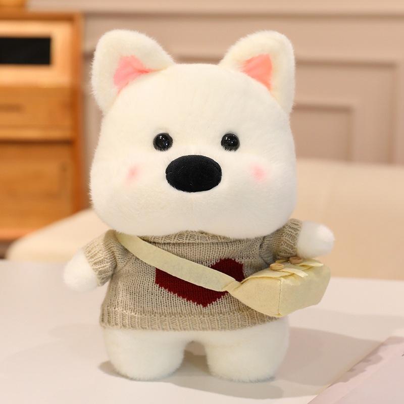 Cartoon Cute Dressing West Highland Doll Plush Toy Puppy Dog Doll Girl Company Soothing Doll