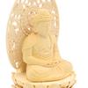 Kurita's Specialty Buddha Statue [Nyorai] Amitabha Buddha, Seated, 2.0 Inches (total Height 18.5 Cm, Width 10 Cm, Depth 9 Cm), with Grass Halo and